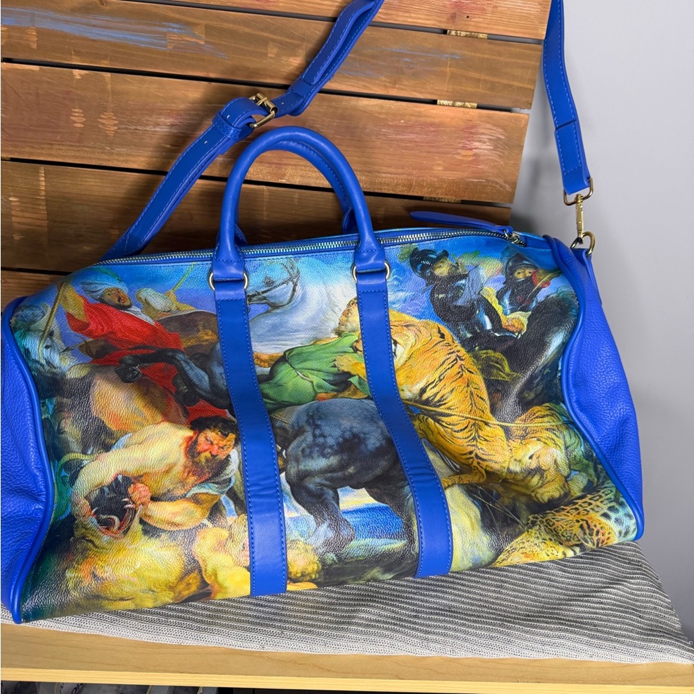 Vibrant Blue Artistic Men's Bag